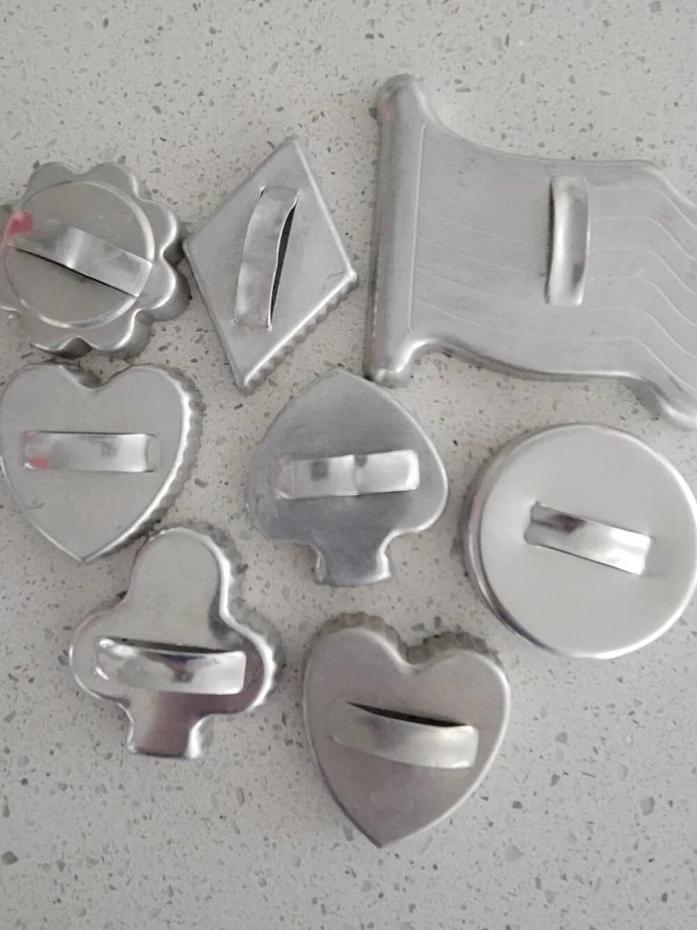 Lot of 8 Vintage Aluminum Cookie Cutters